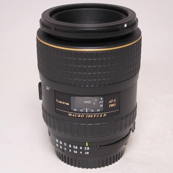 Used Tokina 100mm f/2.8 AT-X M100 AF Pro D Macro Lens Nikon F Mount