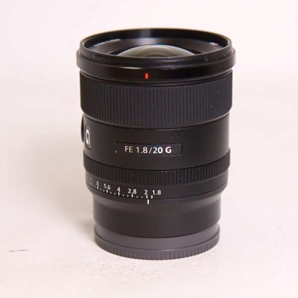 Used Sony FE 20mm f/1.8 G Ultra Wide Angle Prime Lens