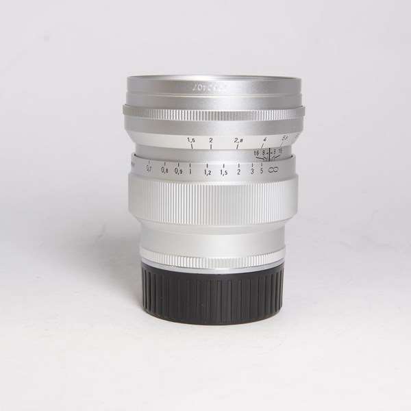 Used Voigtlander 75mm f1.5 VM ASPH Vintage Line Nokton Silver Lens
