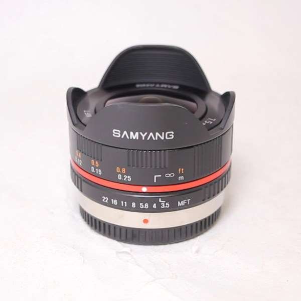 Used Samyang 7.5mm f/3.5 UMC Fisheye Micro Four Thirds Lens Black