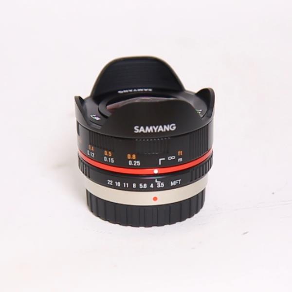 Used Samyang 7.5mm f/3.5 UMC Fisheye Micro Four Thirds Lens Black
