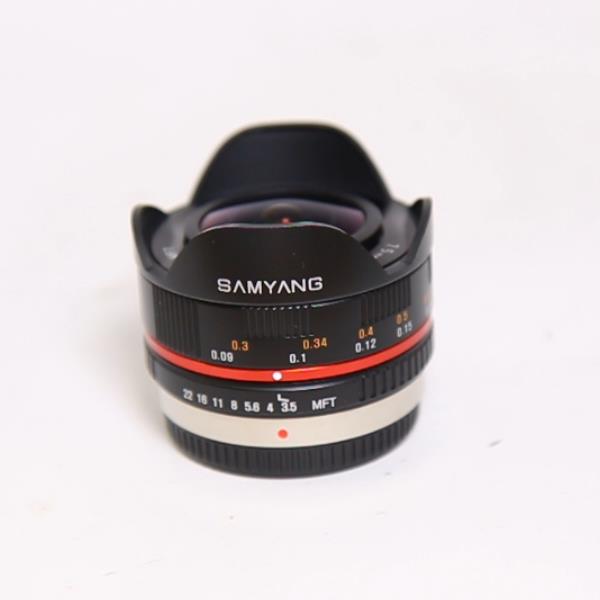Used Samyang 7.5mm f/3.5 UMC Fisheye Micro Four Thirds Lens Black