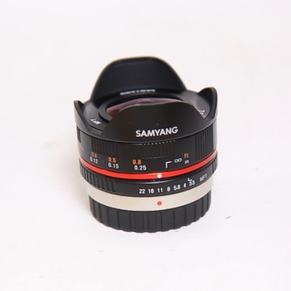 Used Samyang 7.5mm f/3.5 UMC Fisheye Micro Four Thirds Lens Black