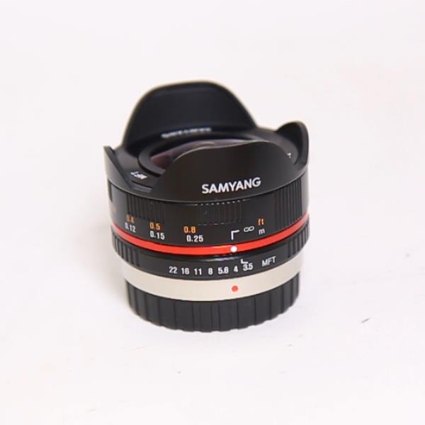 Used Samyang 7.5mm f/3.5 UMC Fisheye Micro Four Thirds Lens Black