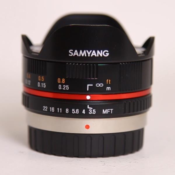 Used Samyang 7.5mm f/3.5 UMC Fisheye Micro Four Thirds Lens Black
