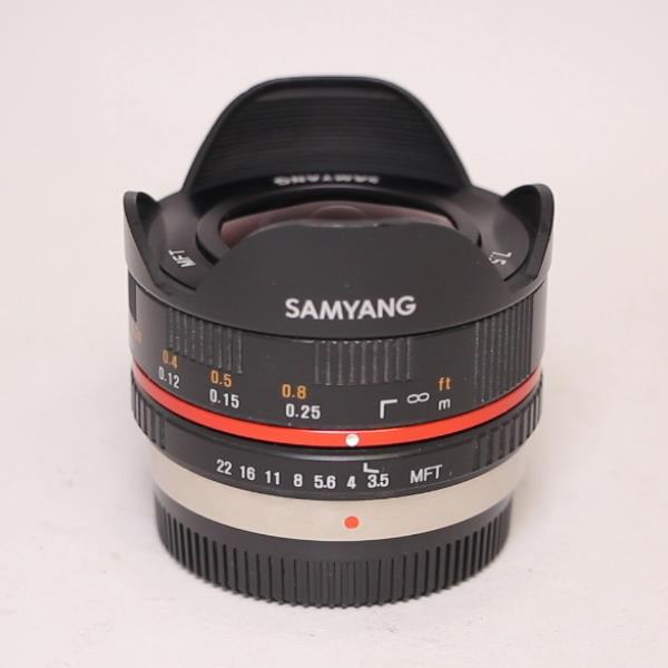 Used Samyang 7.5mm f/3.5 UMC Fisheye Micro Four Thirds Lens Black
