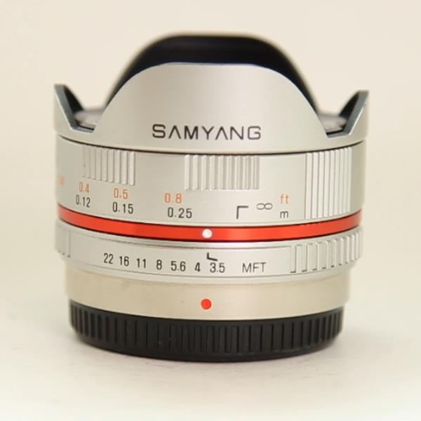 Used Samyang 7.5mm f/3.5 UMC Fisheye Micro Four Thirds Lens Silver