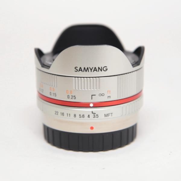 Used Samyang 7.5mm f/3.5 UMC Fisheye Micro Four Thirds Lens Silver