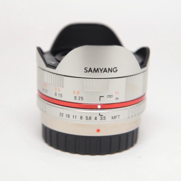Used Samyang 7.5mm f/3.5 UMC Fisheye Micro Four Thirds Lens Silver