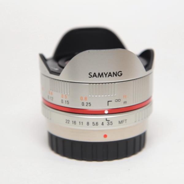 Used Samyang 7.5mm f/3.5 UMC Fisheye Micro Four Thirds Lens Silver