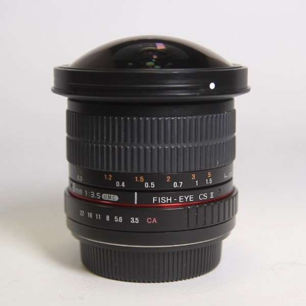 Used Samyang 8mm f/3.5 Asph IF MC Fisheye CS II DH Lens Canon EF-M