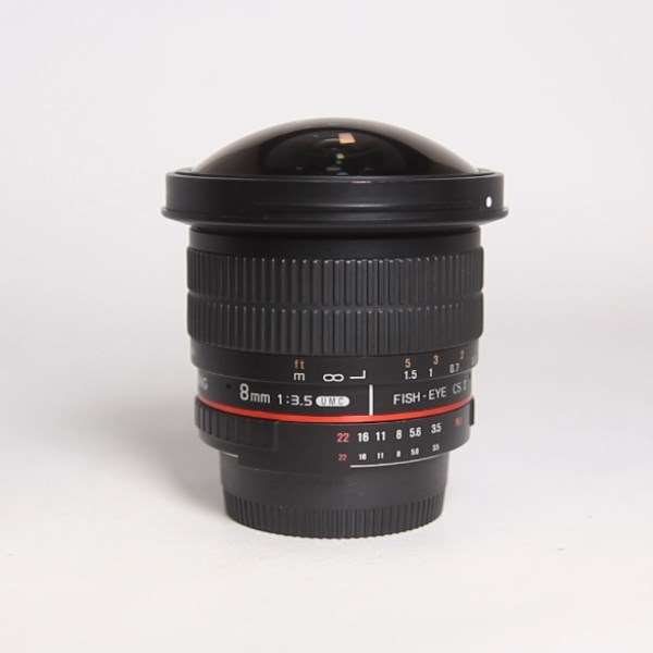 Used Samyang 8mm f/3.5 Asph IF MC Fisheye CS II DH Lens Nikon DX