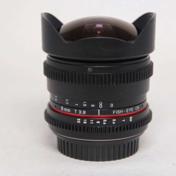 Used Samyang 8mm T3.8 Asph IF MC Fisheye CS VDSLR - Canon Fit