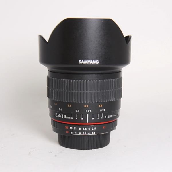 Used Samyang 10mm f2.8 ED AS NCS CS Ultra Wide Angle Lens Nikon F