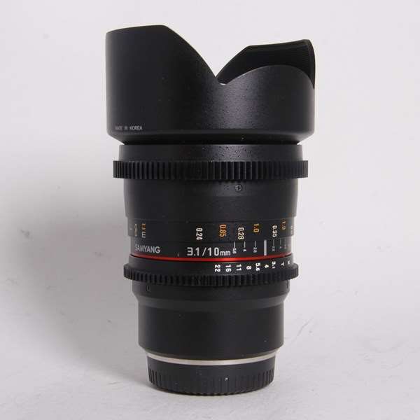 Used Samyang 10mm T3.1 VDSLR II Lens - Fuji X Mount