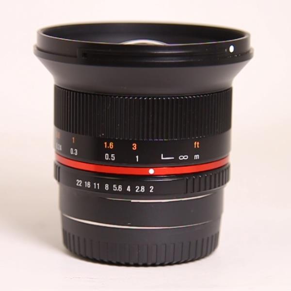 Used Samyang 12mm f/2 NCS CS Ultra Wide Lens Fujifilm X Black