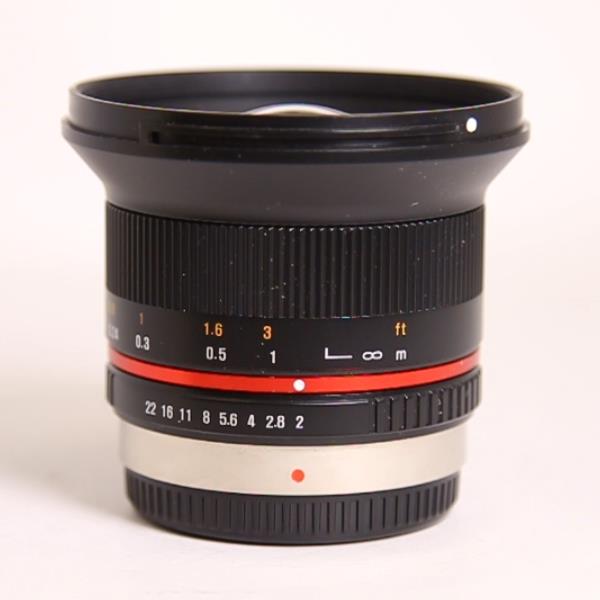 Used Samyang 12mm f/2 NCS CS Ultra Wide Lens Micro Four Thirds Black