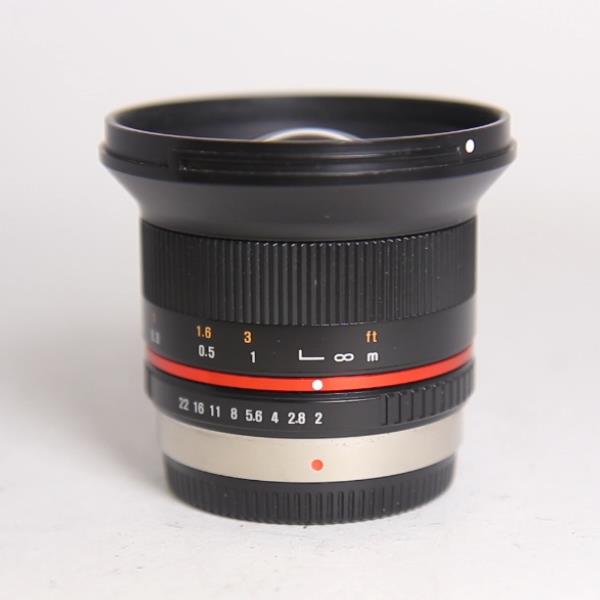 Used Samyang 12mm f/2 NCS CS Ultra Wide Lens Micro Four Thirds Black