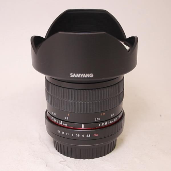 Used Samyang 14mm f/2.8 ED AS IF UMC Ultra Wide Angle Lens Canon EF