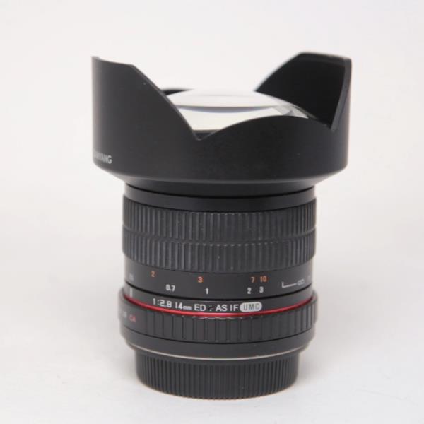 Used Samyang 14mm f/2.8 ED AS IF UMC Ultra Wide Angle Lens Canon EF