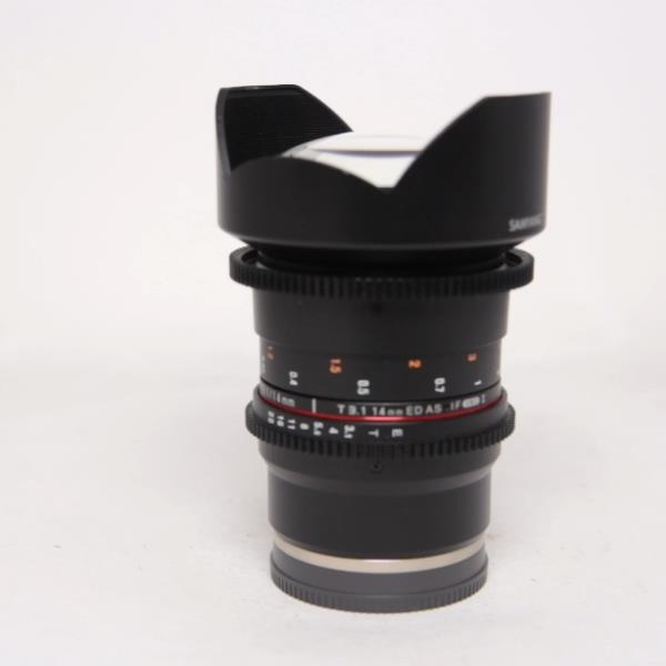 Used Samyang 14mm T3.1 VDSLR MK2 Cine Lens Sony E Mount