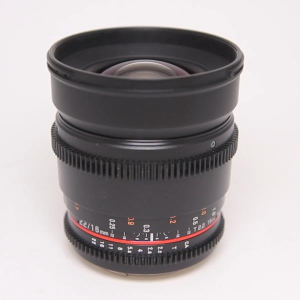 Used Samyang 16mm T2.2 VDSLR ED AS UMC CS II Cine Lens Canon EF