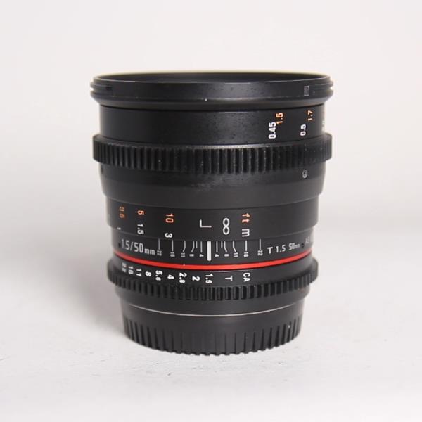 Used Samyang 50mm T1.3 VDSLR AS UMC CS Cine Lens Sony E