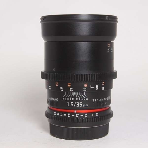 Used Samyang 35mm T1.5 VDSLR AS UMC II Cine Lens Canon EF