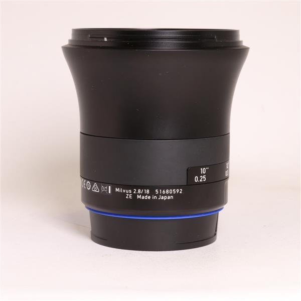 Used Zeiss Milvus 18mm f/2.8 Distagon T* ZE Lens Canon EF