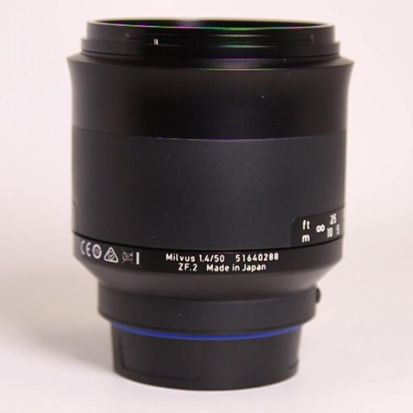 Used Zeiss Milvus 50mm f/1.4 Distagon T* ZF.2 Lens Nikon F