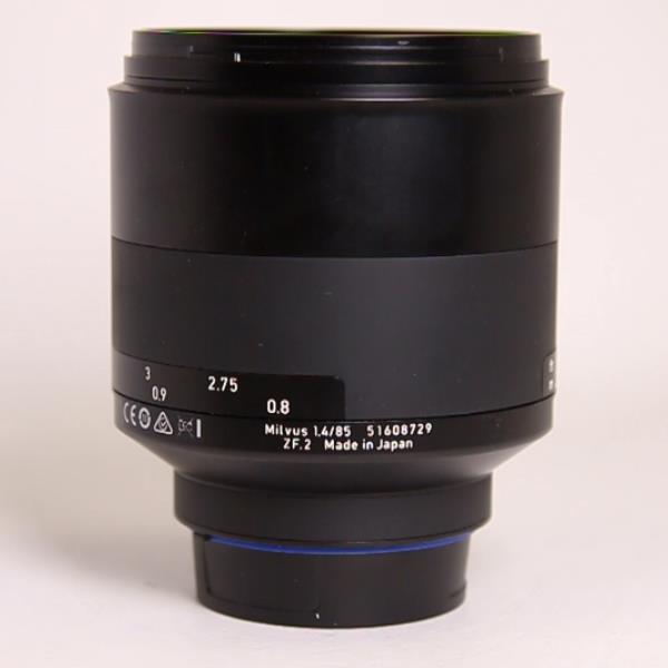 Used Zeiss Milvus 85mm f/1.4 Planar T* ZF.2 Telephoto Lens Nikon F