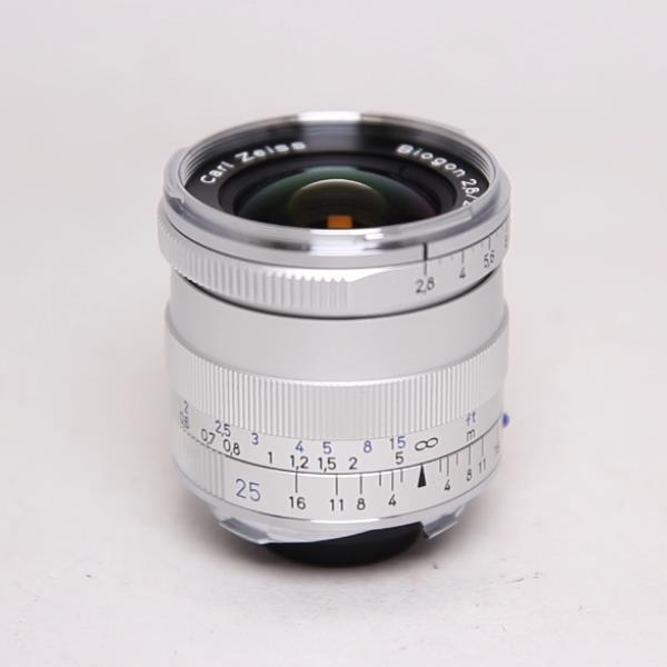 Used Zeiss Biogon T* 25mm f/2.8 ZM Lens Silver Leica M