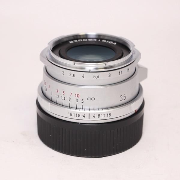 Used Voigtlander 35mm f/2 VM ASPH Ultron Vintage Line Type II Lens Silver