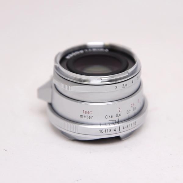 Used Voigtlander 35mm f/2 VM ASPH Ultron Vintage Line Type II Lens Silver
