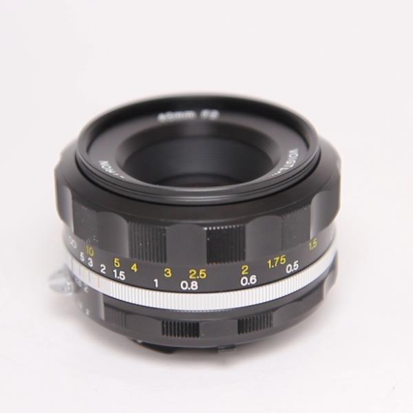 Used Voigtlander 40mm f/2 SL II-S Ultron Lens Black for Nikon F