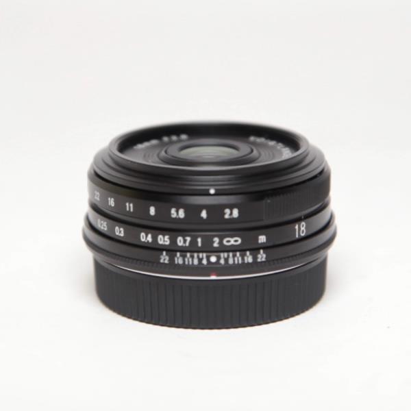 Used Voigtlander 18mm f2.8 Color-Skopar Fujifilm  X Mount Lens Black