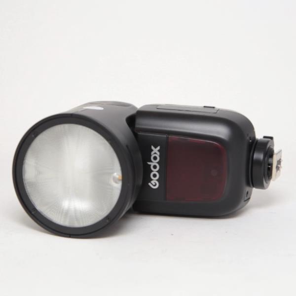 Used Godox V1O round camera flash for Olympus
