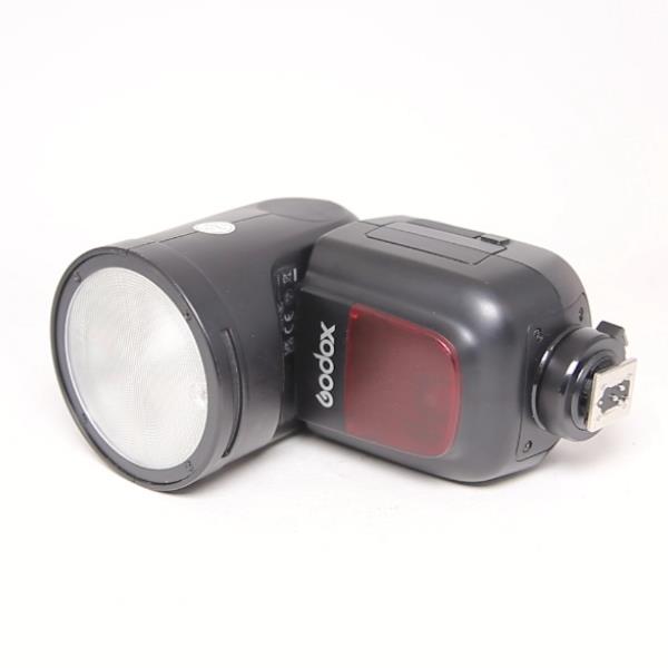 Used Godox V1F round camera flash for Fujifilm