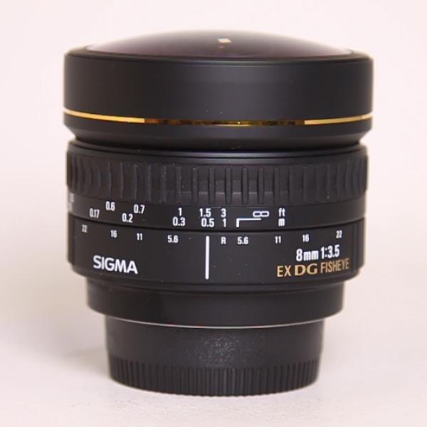 Used Sigma 8mm f/3.5 EX DG Circular Fisheye Lens Nikon F