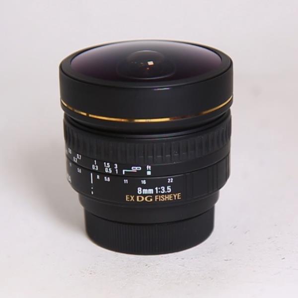 Used Sigma 8mm f/3.5 EX DG Circular Fisheye Lens Nikon F