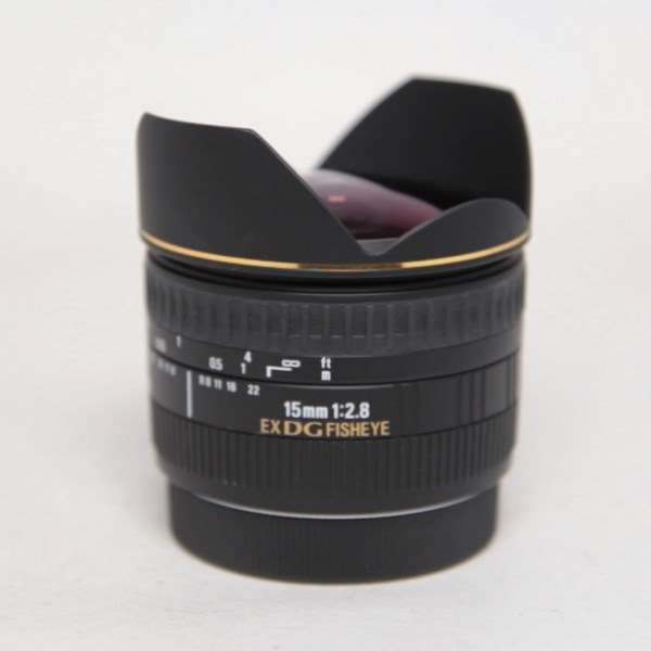 Used Sigma 15mm f/2.8 EX DG Diagonal Fisheye Lens Canon EF