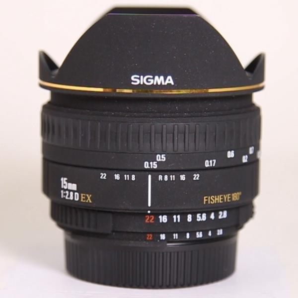 Used Sigma 15mm f/2.8 EX DG Diagonal Fisheye Lens Nikon F