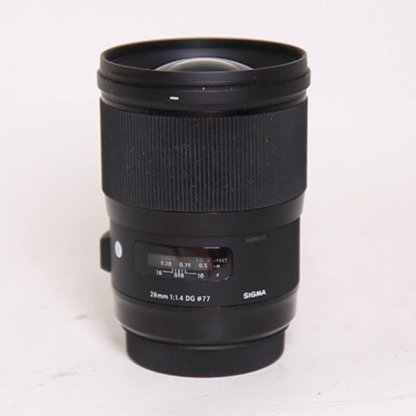 Used Sigma 28mm f/1.4 lens DG HSM Art Canon mount