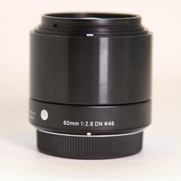 Used Sigma 60mm lens  f/2.8 DN - Black - Micro Four Thirds