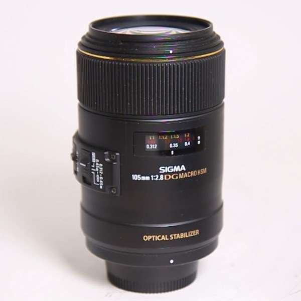 Used Sigma 105mm f/2.8 EX DG OS HSM Macro Lens Nikon F