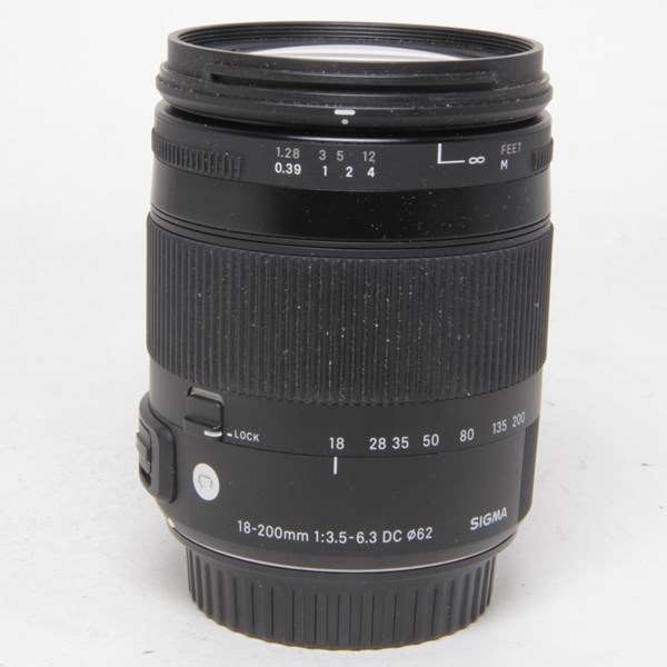 Used Sigma 18-200mm f/3.5-6.3 DC Macro OS HSM Contemporary Lens Canon EF