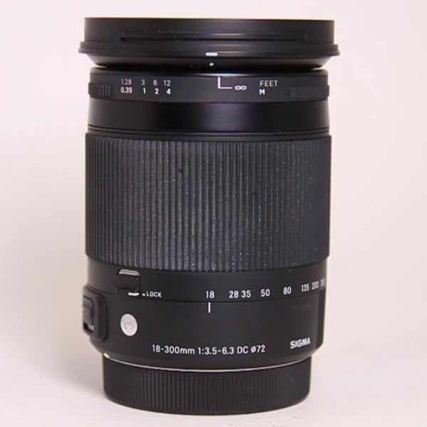 Used Sigma 18-300mm f/3.5-6.3 DC Macro OS HSM Contemporary Lens Canon EF