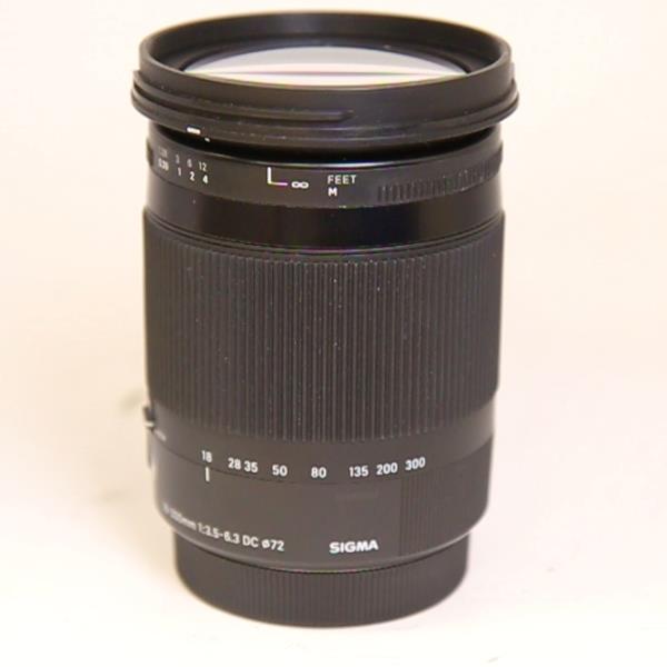 Used Sigma 18-300mm f/3.5-6.3 DC Macro OS HSM Contemporary Lens Canon EF