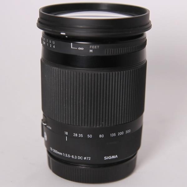 Used Sigma 18-300mm f/3.5-6.3 DC Macro OS HSM Contemporary Lens Canon EF