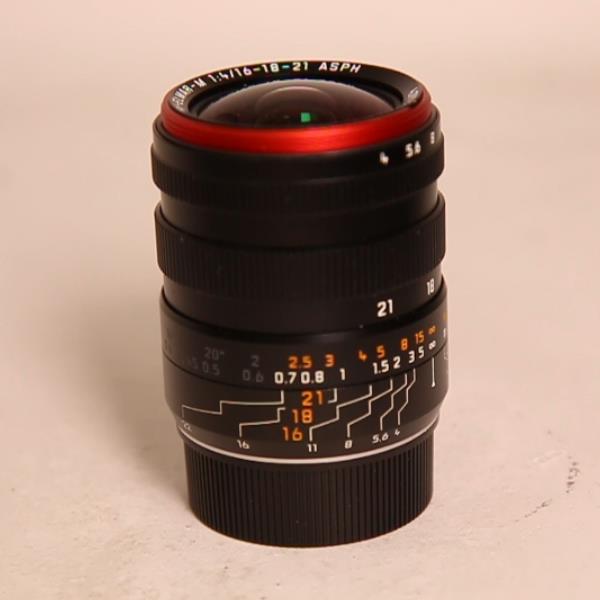 Used Leica Tri Elmar M 16-18-21mm f/4 ASPH Lens Black Anodised